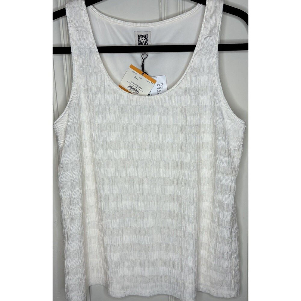 New Anne Klein elevated sleeveless Lines blouse size S Elevated Capsule Classic